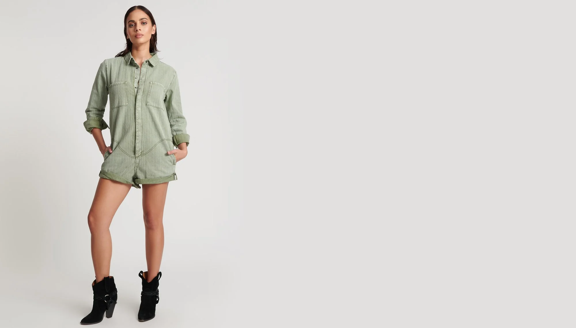 ONE TEASPOON Womens Khaki Logo Jacquard Prophecy Jumpsuit - Khaki - Image 10