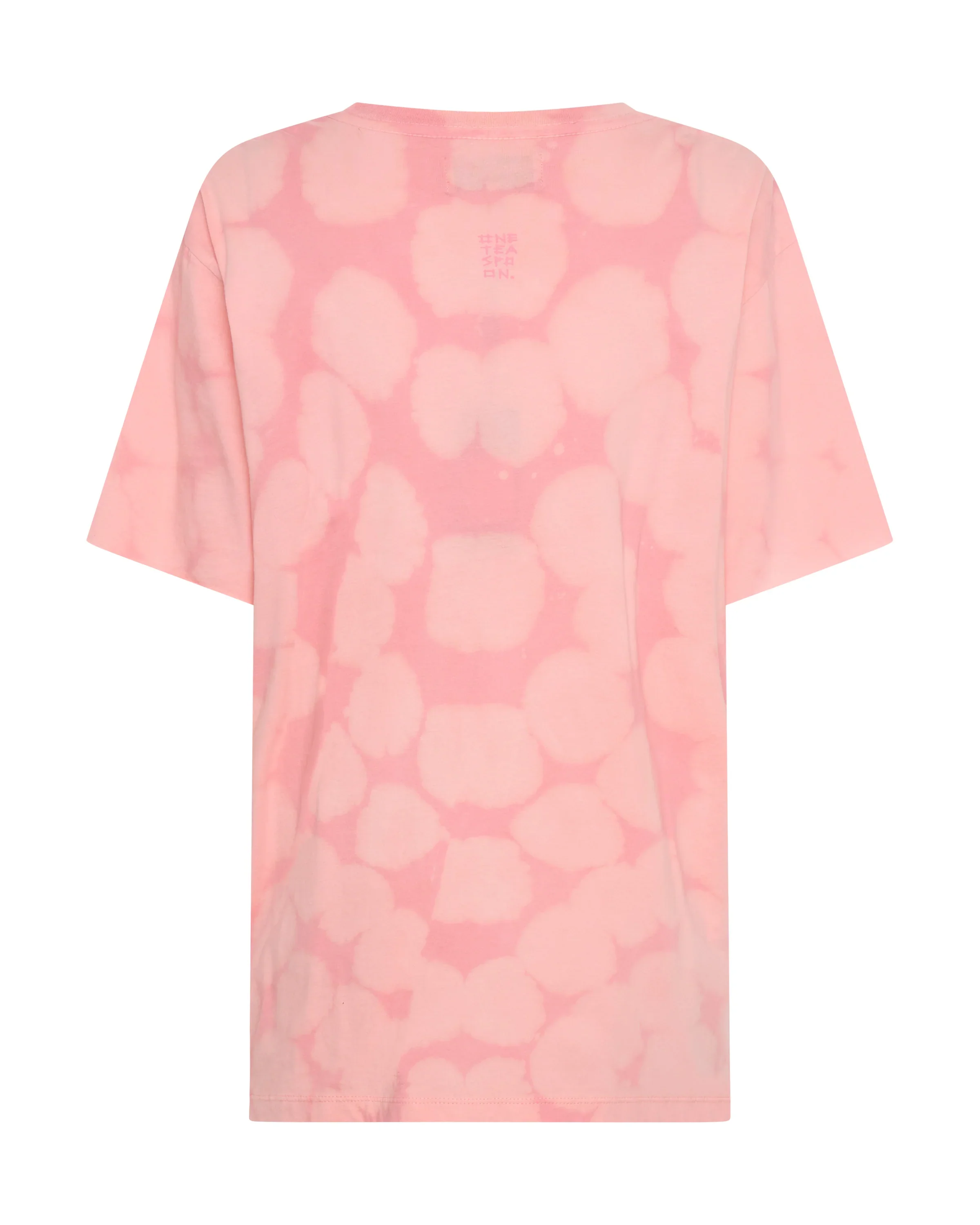 ONE TEASPOON Womens Love Sweat Tie Dye Boyfriend Tee - Pale Pink - Image 7