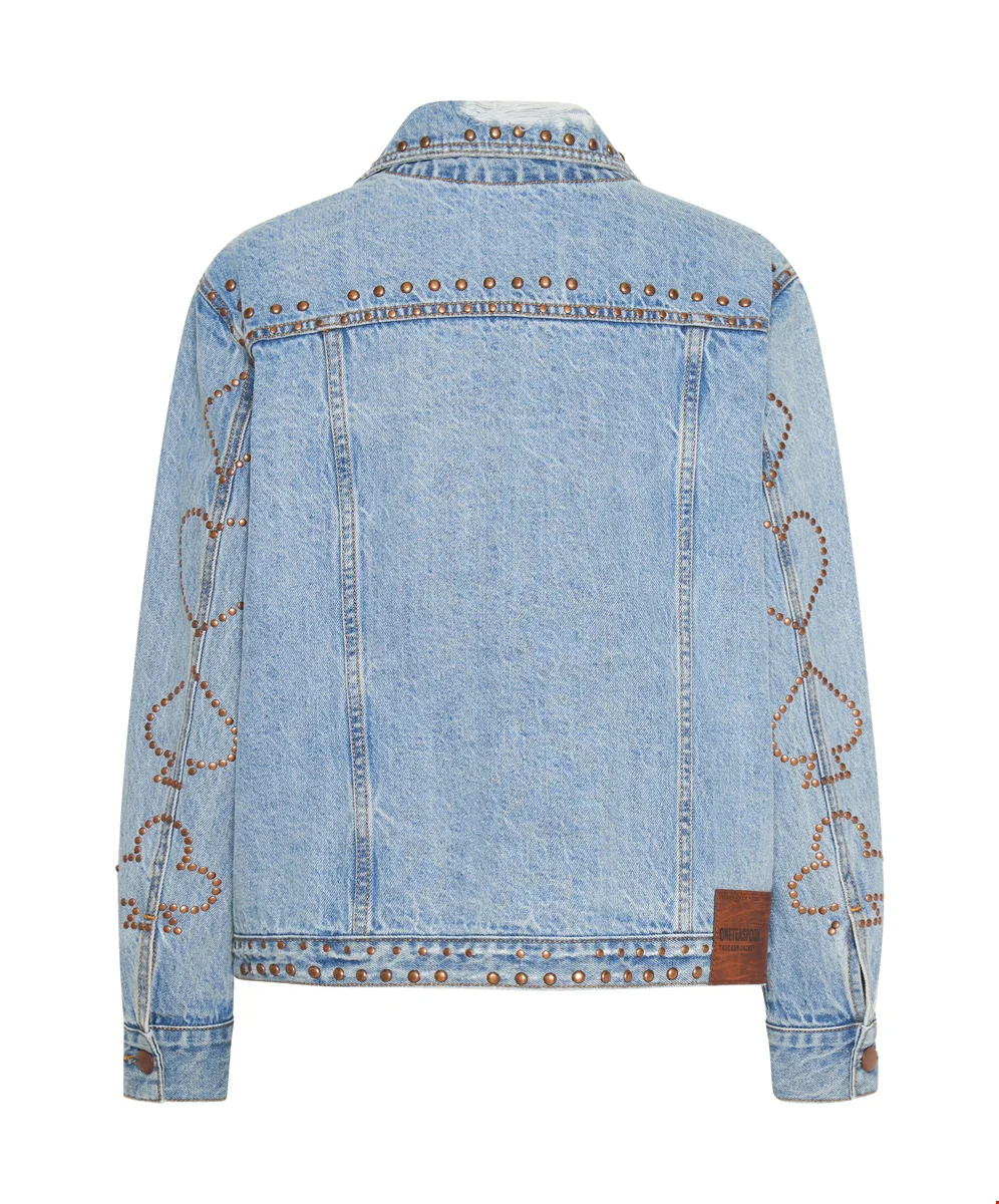 ONE TEASPOON Womens Lucky Bet Denim Trucker - Ocean - Image 12