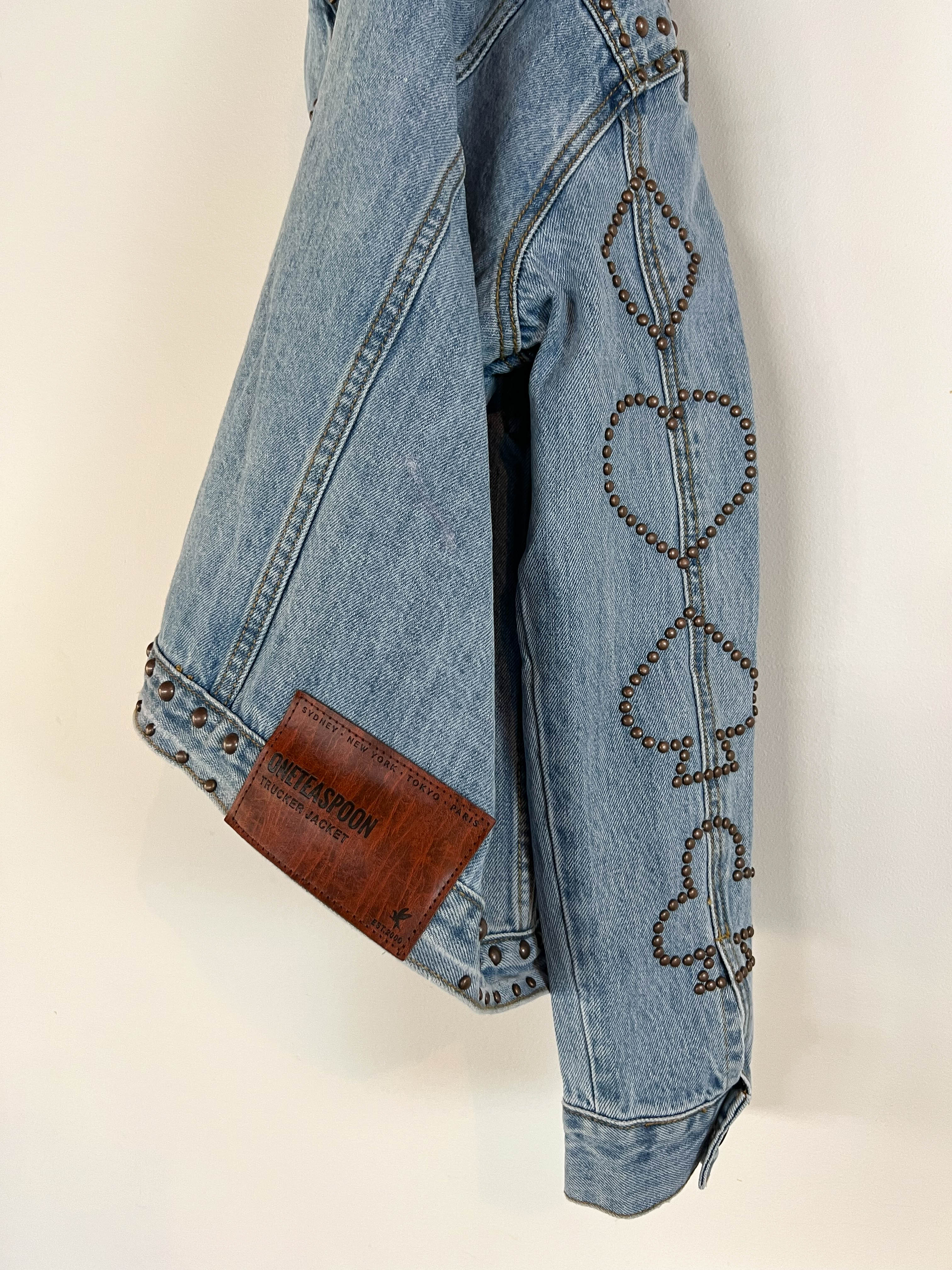 ONE TEASPOON Womens Lucky Bet Denim Trucker - Ocean - Image 13
