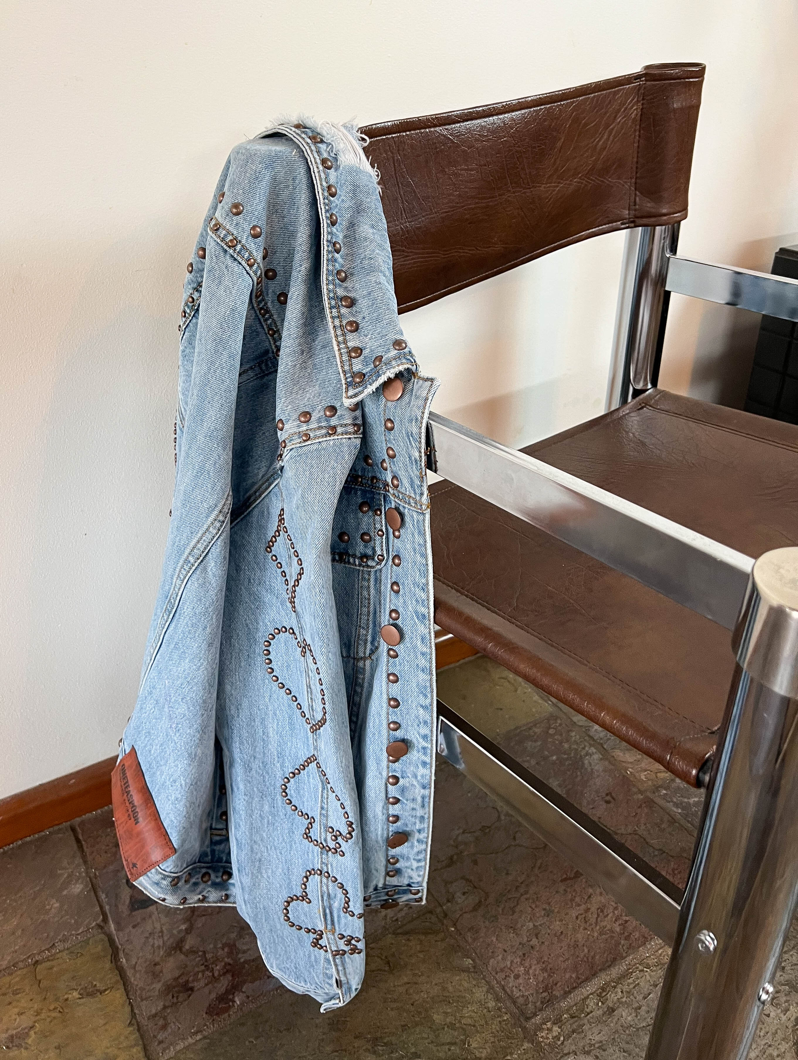 ONE TEASPOON Womens Lucky Bet Denim Trucker - Ocean - Image 14