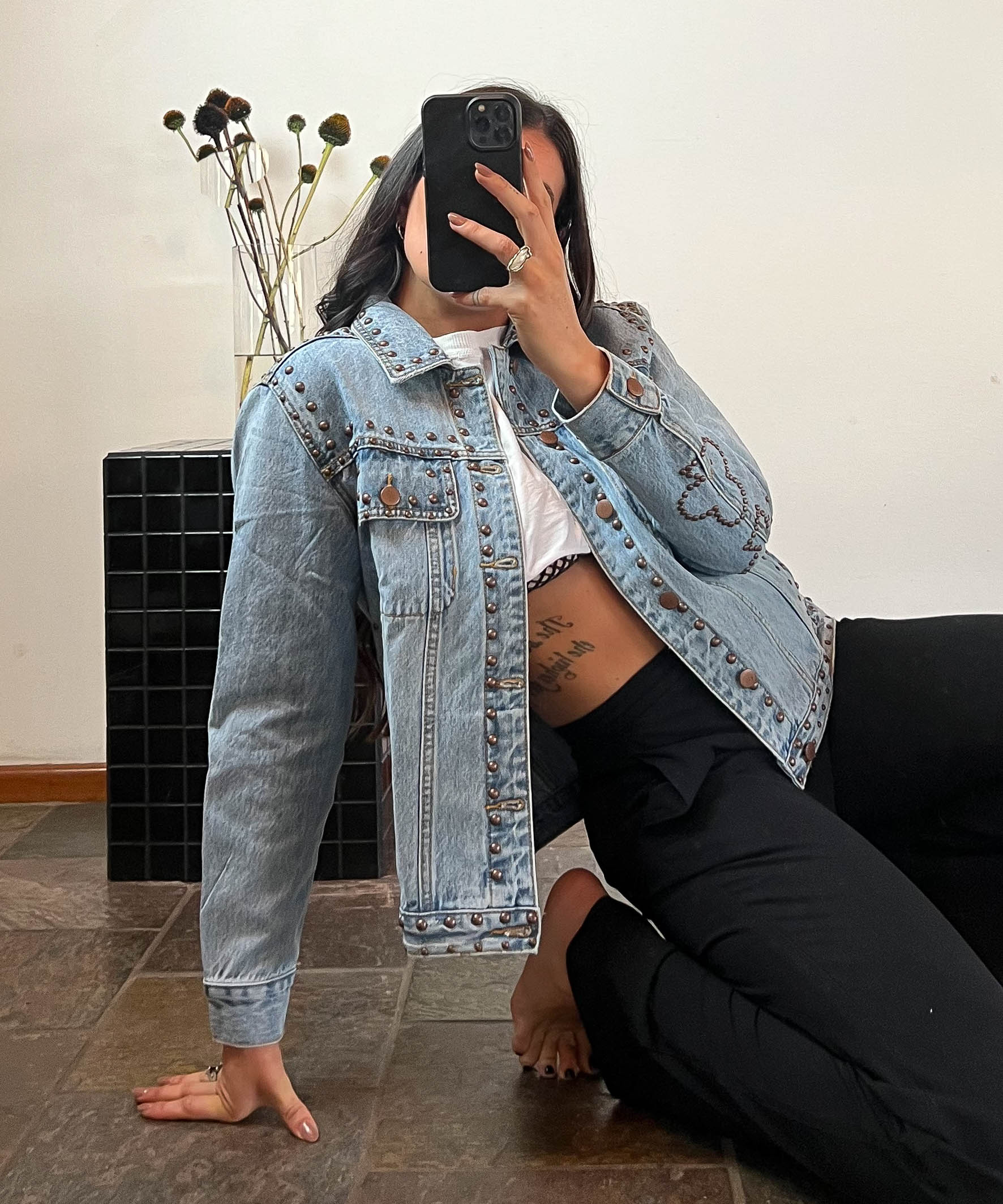 ONE TEASPOON Womens Lucky Bet Denim Trucker - Ocean - Image 15