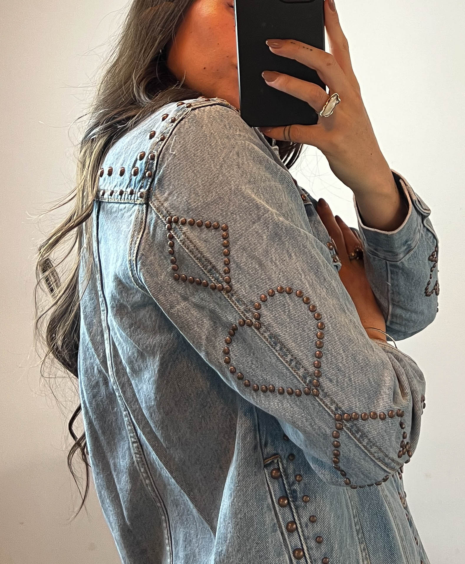 ONE TEASPOON Womens Lucky Bet Denim Trucker - Ocean - Image 2