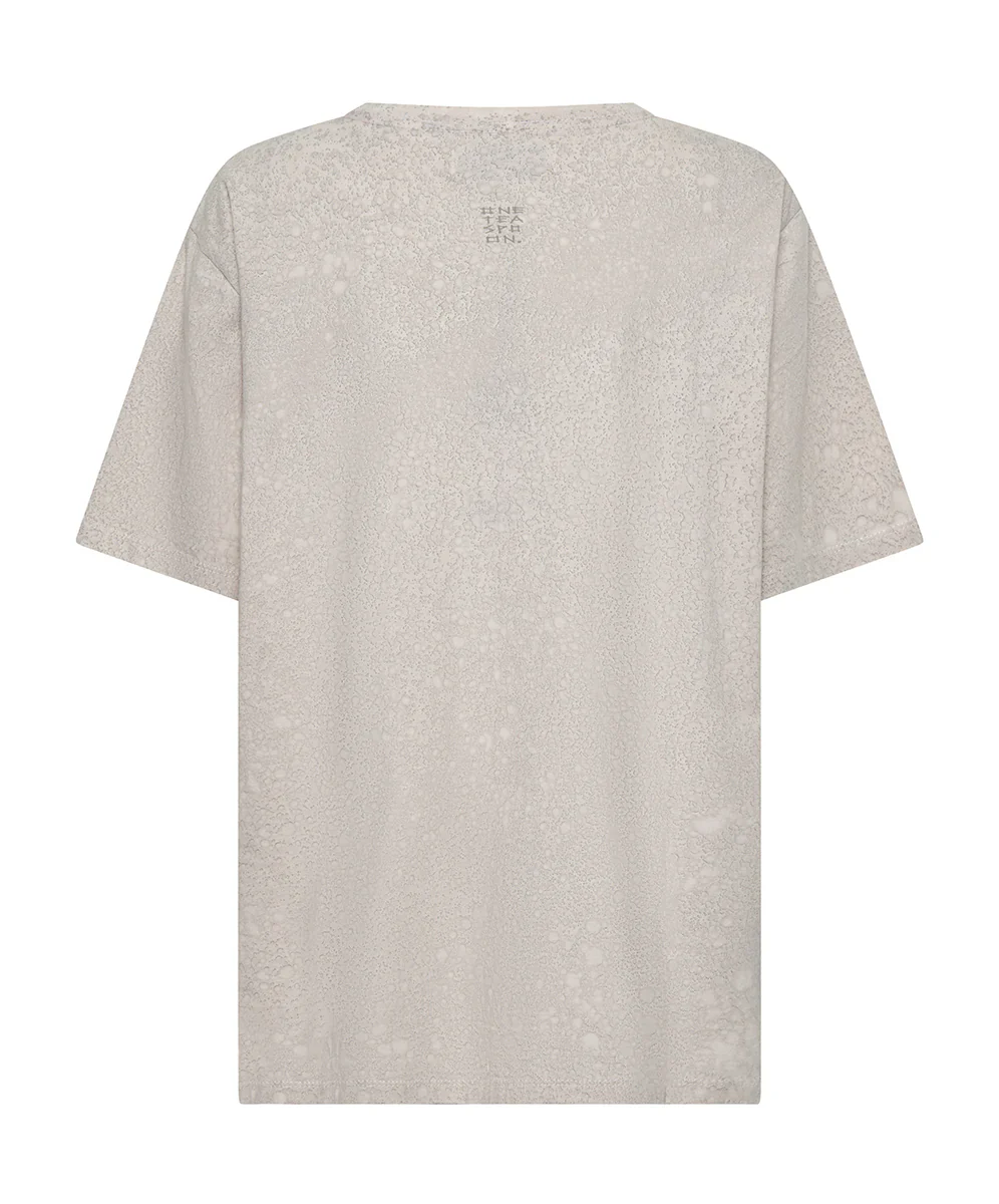 ONE TEASPOON Womens Nevermind Hand Dyed Raindrop Boyfriend Tee - Stone - Image 8