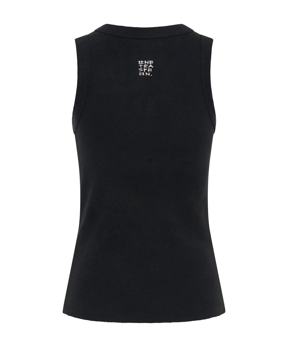 ONE TEASPOON Womens OTS Equipment Tank Black - Image 6