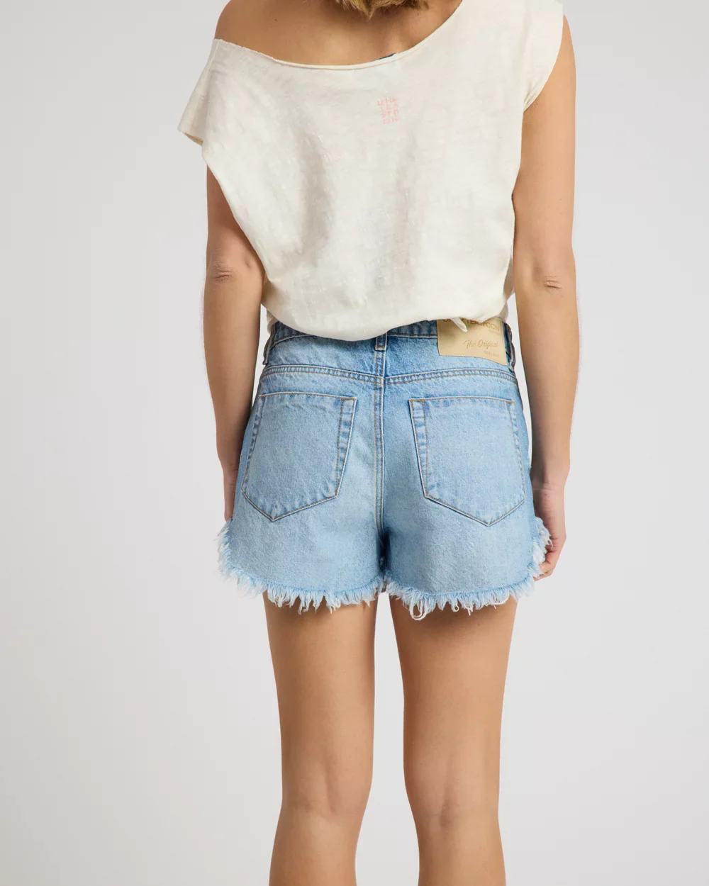 ONE TEASPOON Womens Outlaws Low Waist Mid Length Denim Shorts in Endless Summer Blue - Image 4