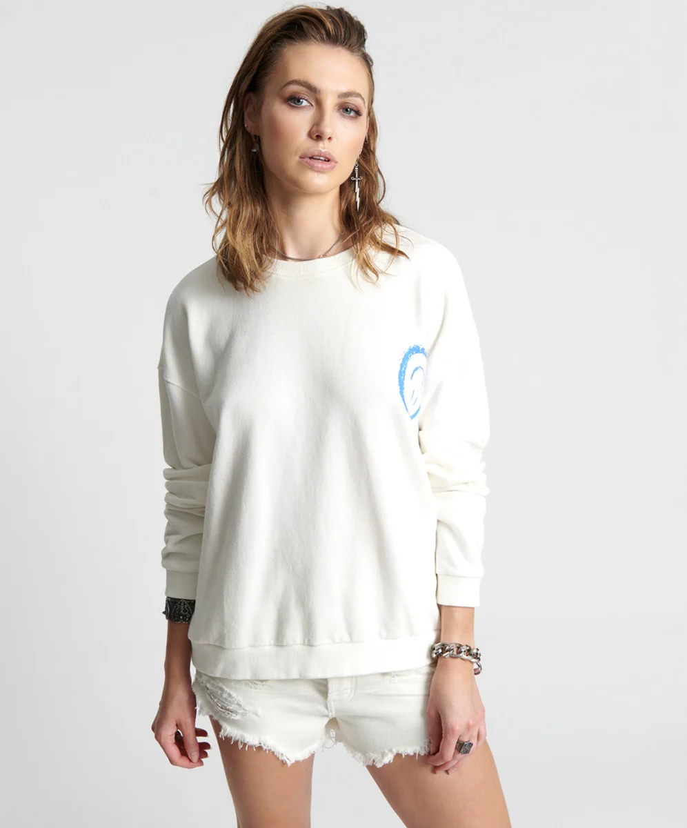 ONE TEASPOON Womens Picked For You Oversized Sweater White - Image 9