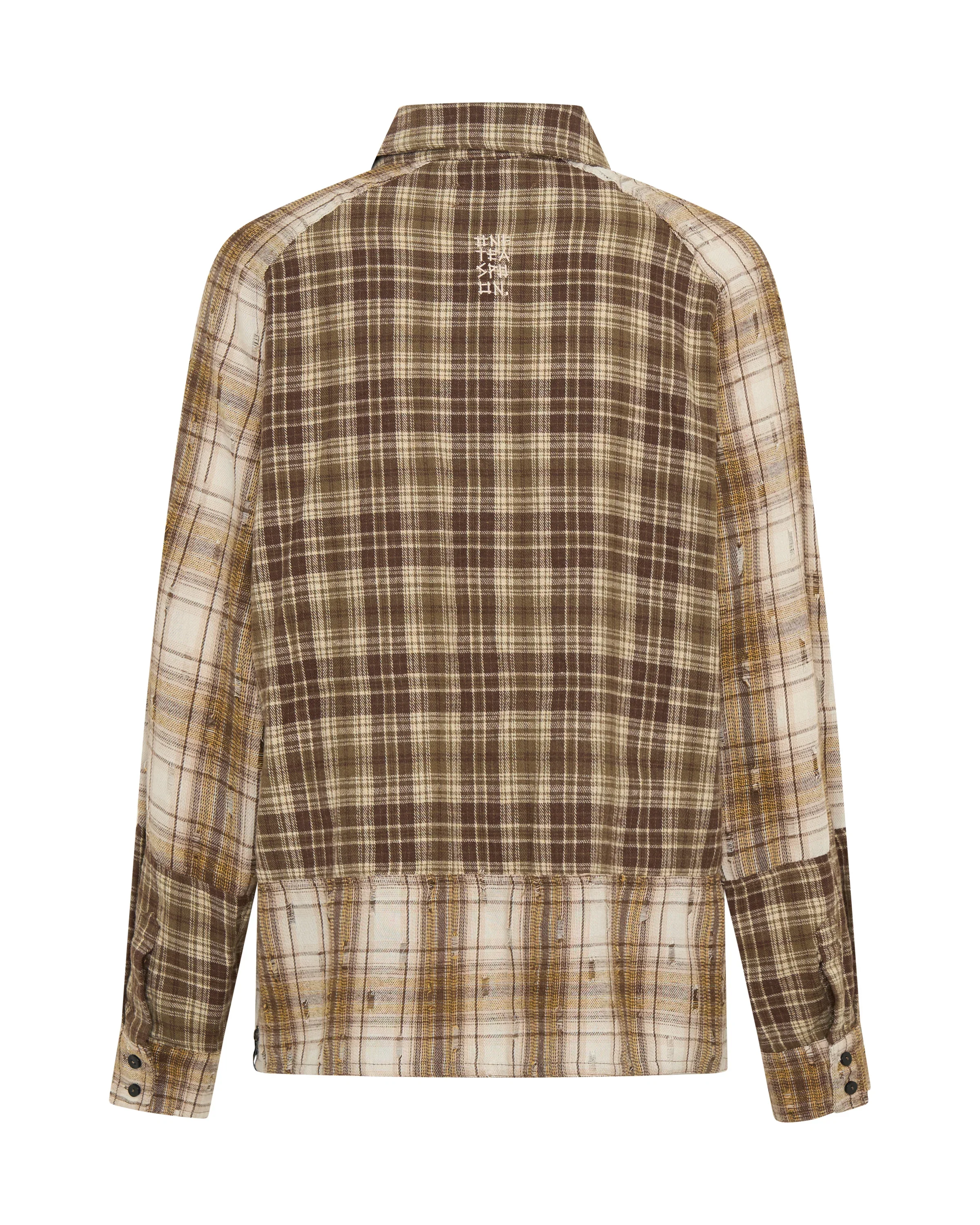 ONE TEASPOON Womens Rodeo Rust Patchwork Flannel Shirt in Brown - Image 8