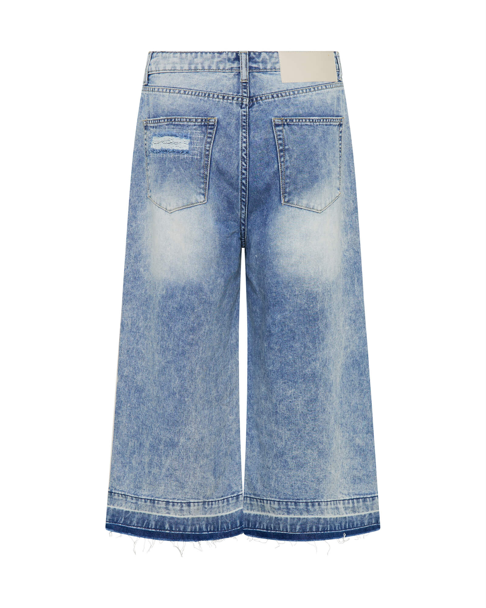 ONE TEASPOON Womens Sunset Blue 720's Mid Waist Long Length Denim Shorts - Sunset Blue - Image 8