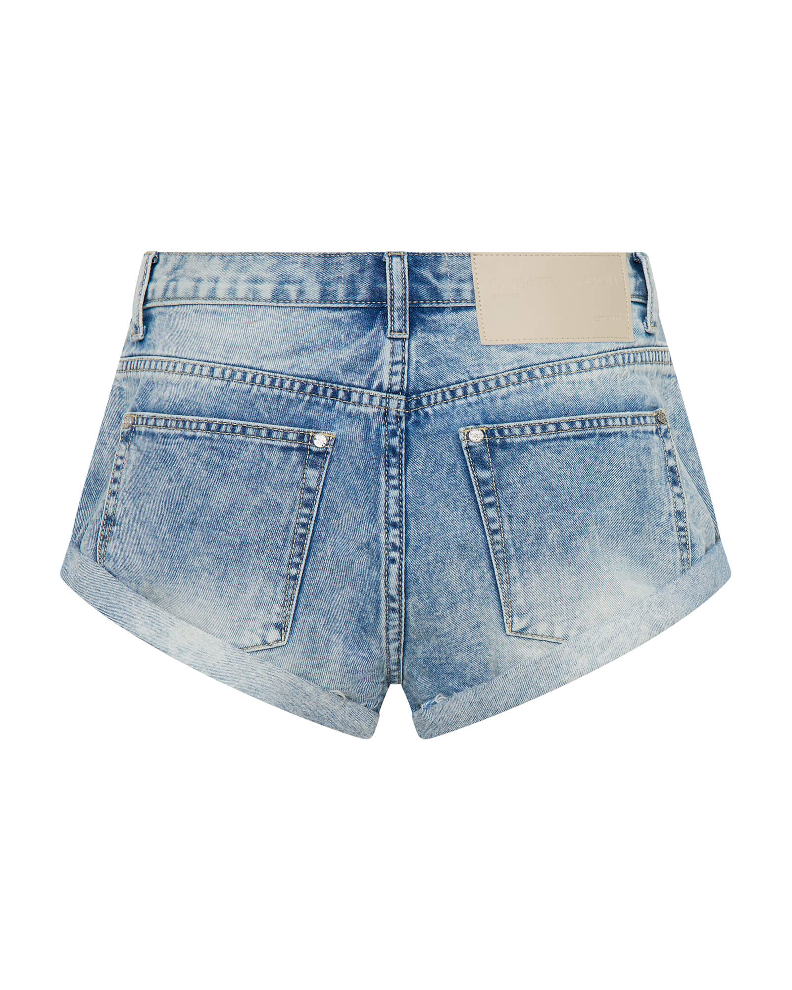 ONE TEASPOON Womens Sunset Blue Bandits Low Waist Denim Shorts - Sunset Blue - Image 9
