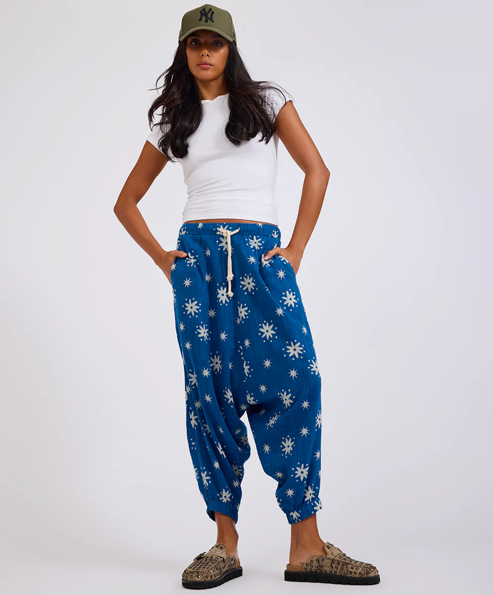 ONE TEASPOON Womens Supernova Harem Pants in Blue - Image 2