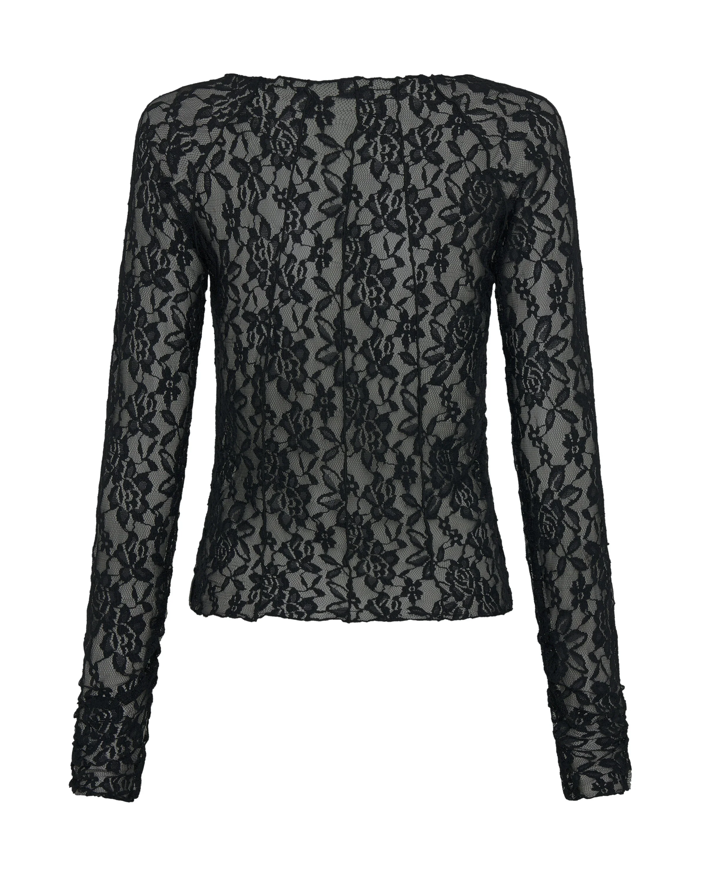 ONE TEASPOON Womens Wednesday Lace Long Sleeve Top in Black - Image 11