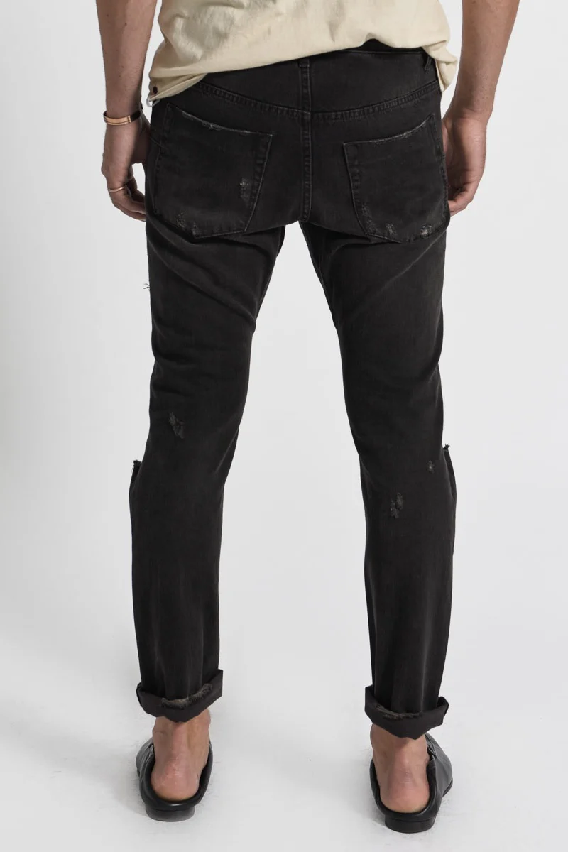 OneTeaspoon MENS BLACK METAL MR WHITES JEANS - Image 5
