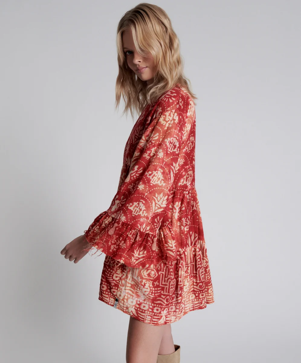 ONETEASPOON Womens Babylon Garden Magique Dress - Fire - Image 12