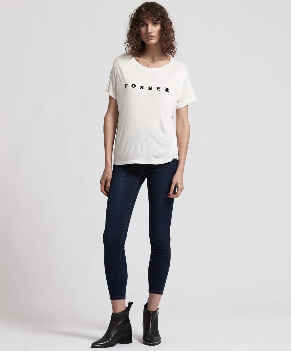 OneTeaspoon WOMENS  BAMBOO TOSSER TEE OFF WHITE - Image 2