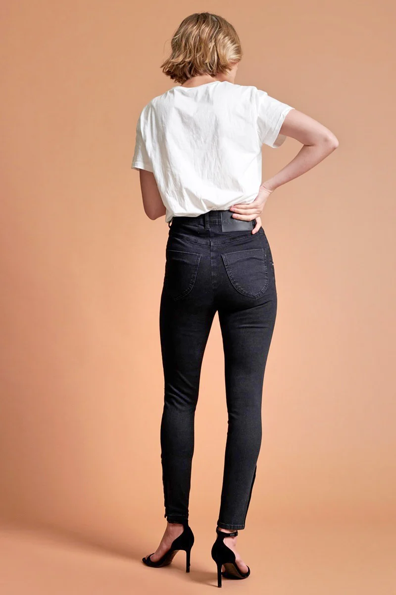 OneTeaspoon WOMENS BLACK SWAN PREACHERS HIGH WAIST SKINNY JEAN - Image 3