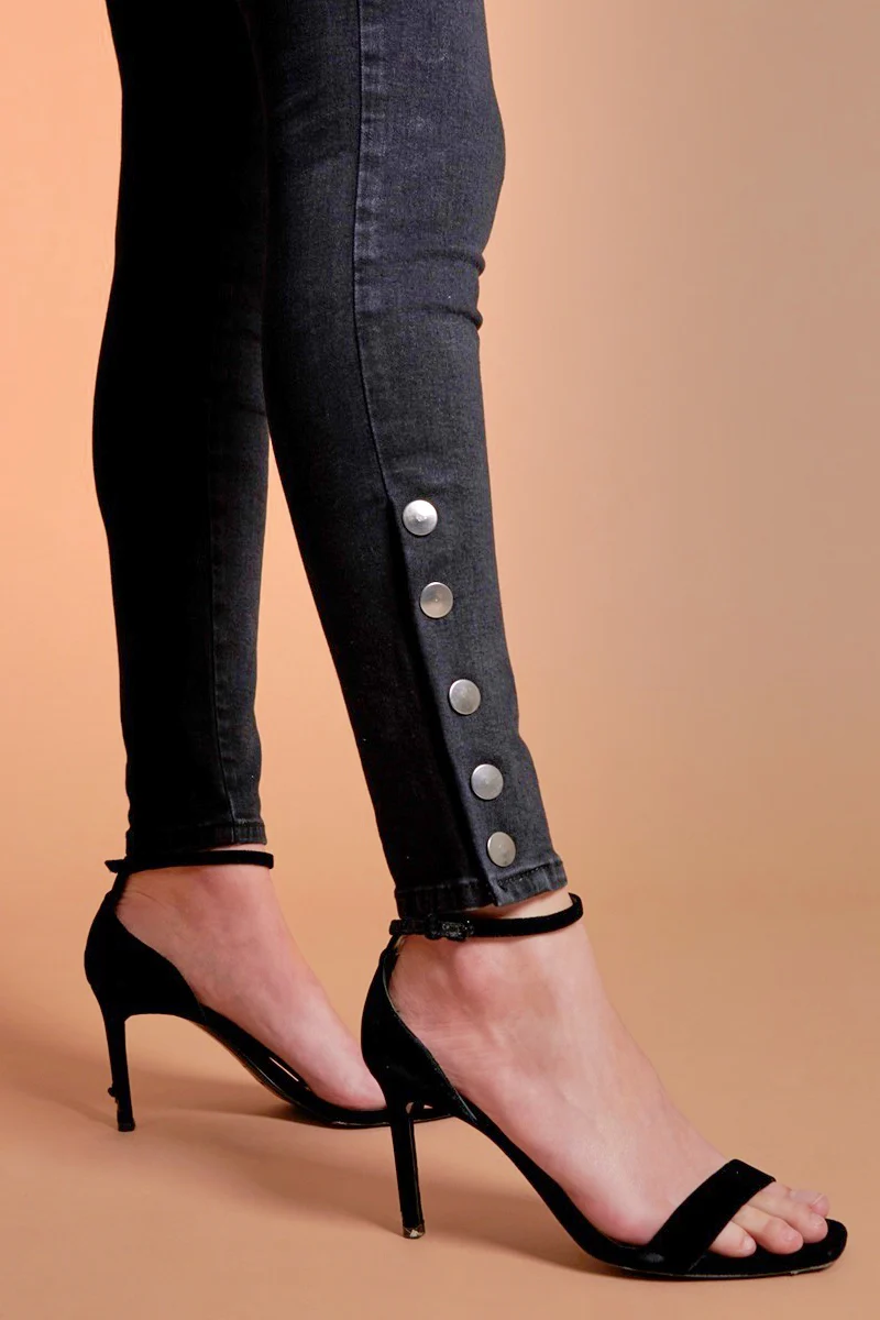 OneTeaspoon WOMENS BLACK SWAN PREACHERS HIGH WAIST SKINNY JEAN - Image 4