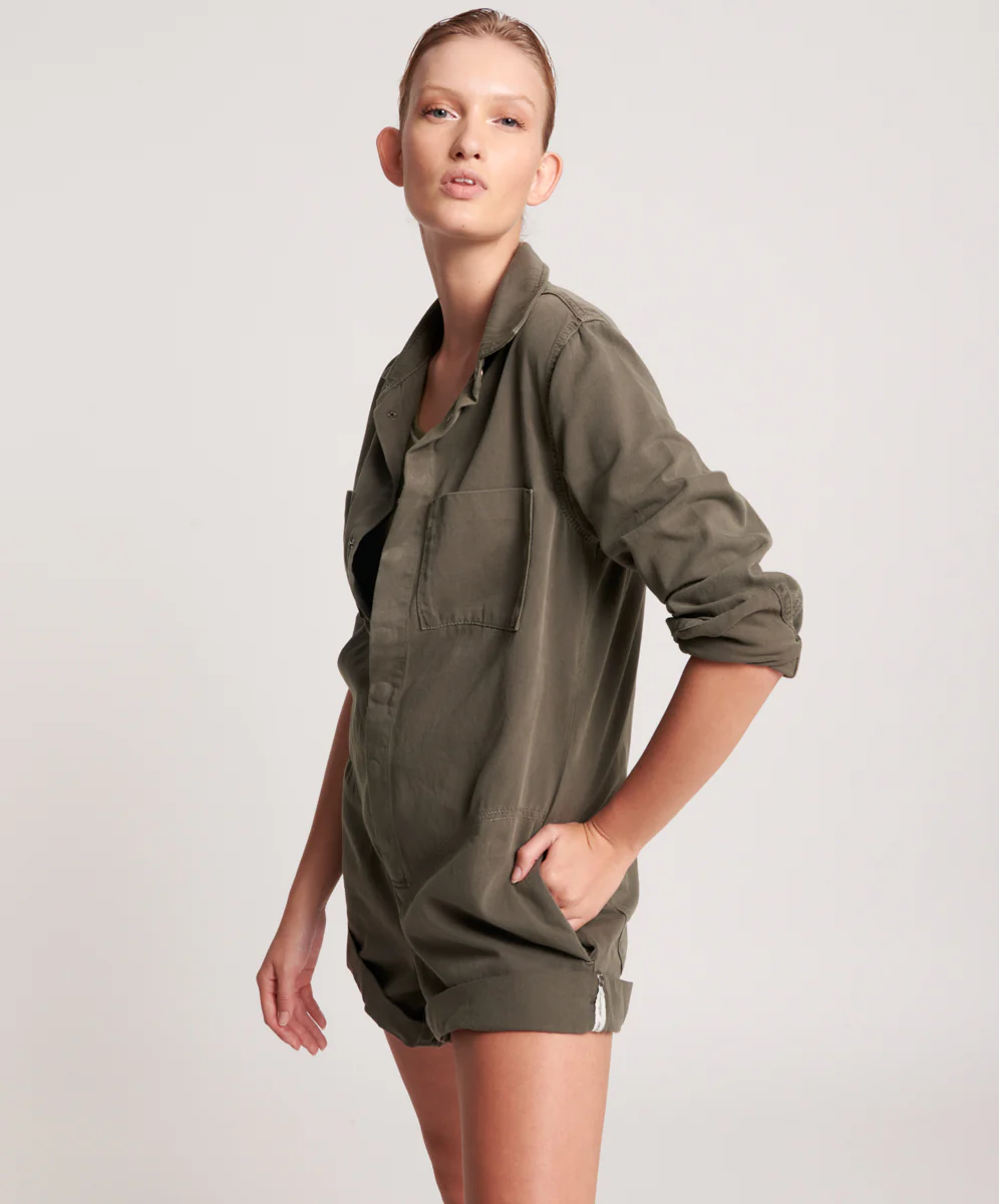 OneTeaspoon WOMENS DARK KHAKI PROPHECY JUMPSUIT - Image 4