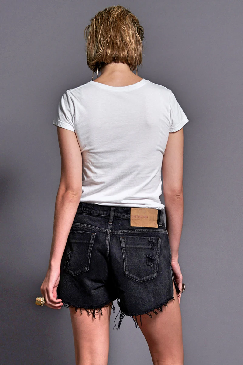 OneTeaspoon WOMENS DOUBLE BASS MARLONS LOW WAIST BOYFRIEND DENIM SHORTS - Image 5