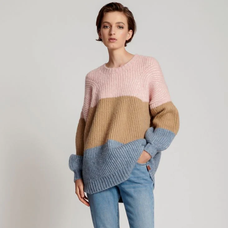 OneTeaspoon WOMENS GELATO STRIPE BUCKINGHAM SWEATER - GELATO STRIPE - Image 11