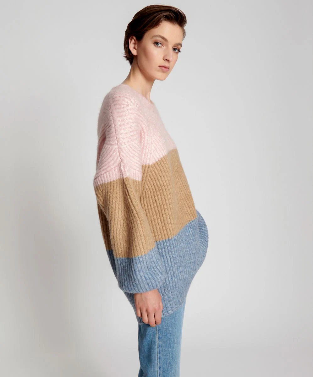 OneTeaspoon WOMENS GELATO STRIPE BUCKINGHAM SWEATER - GELATO STRIPE - Image 13