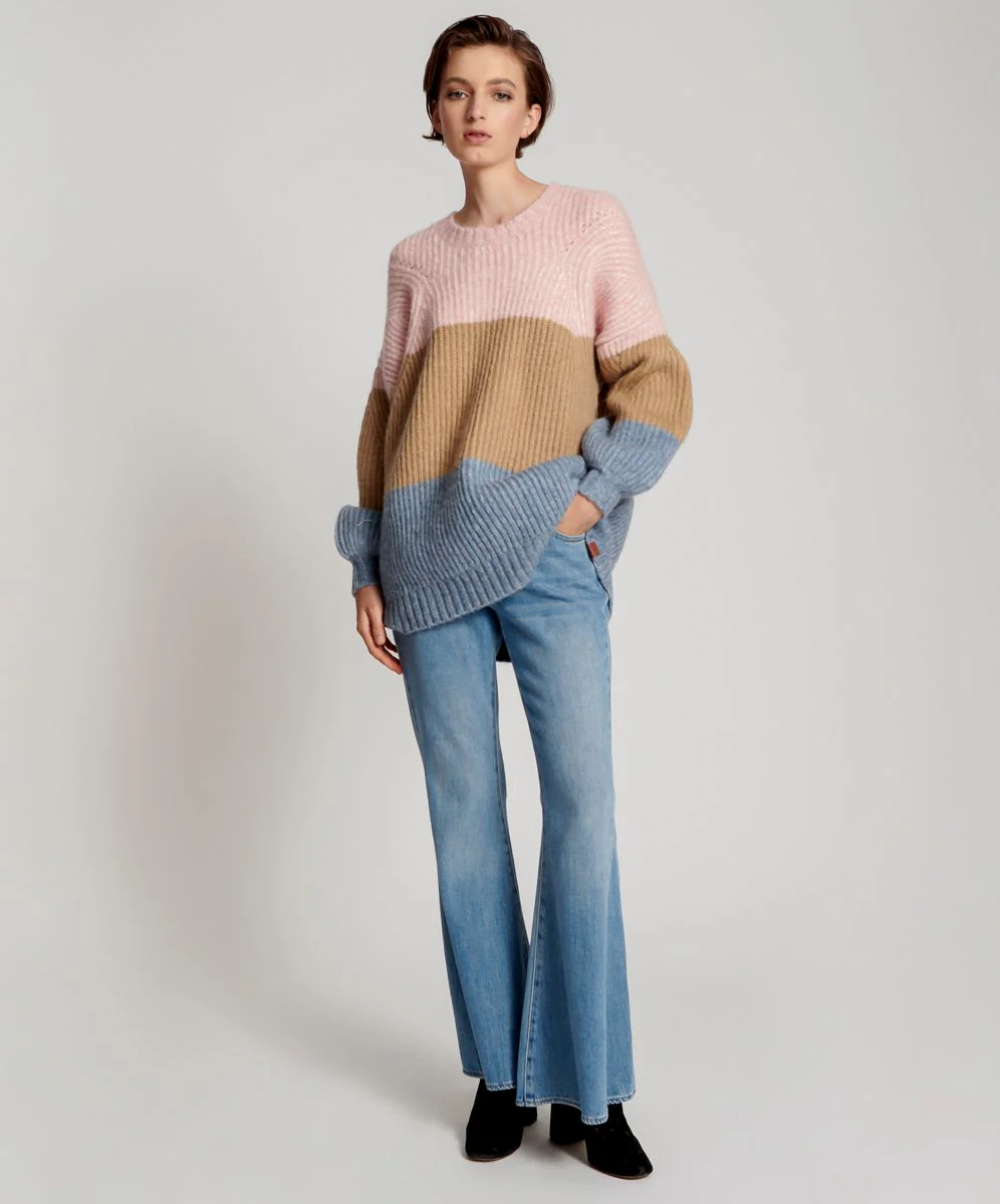 OneTeaspoon WOMENS GELATO STRIPE BUCKINGHAM SWEATER - GELATO STRIPE - Image 15