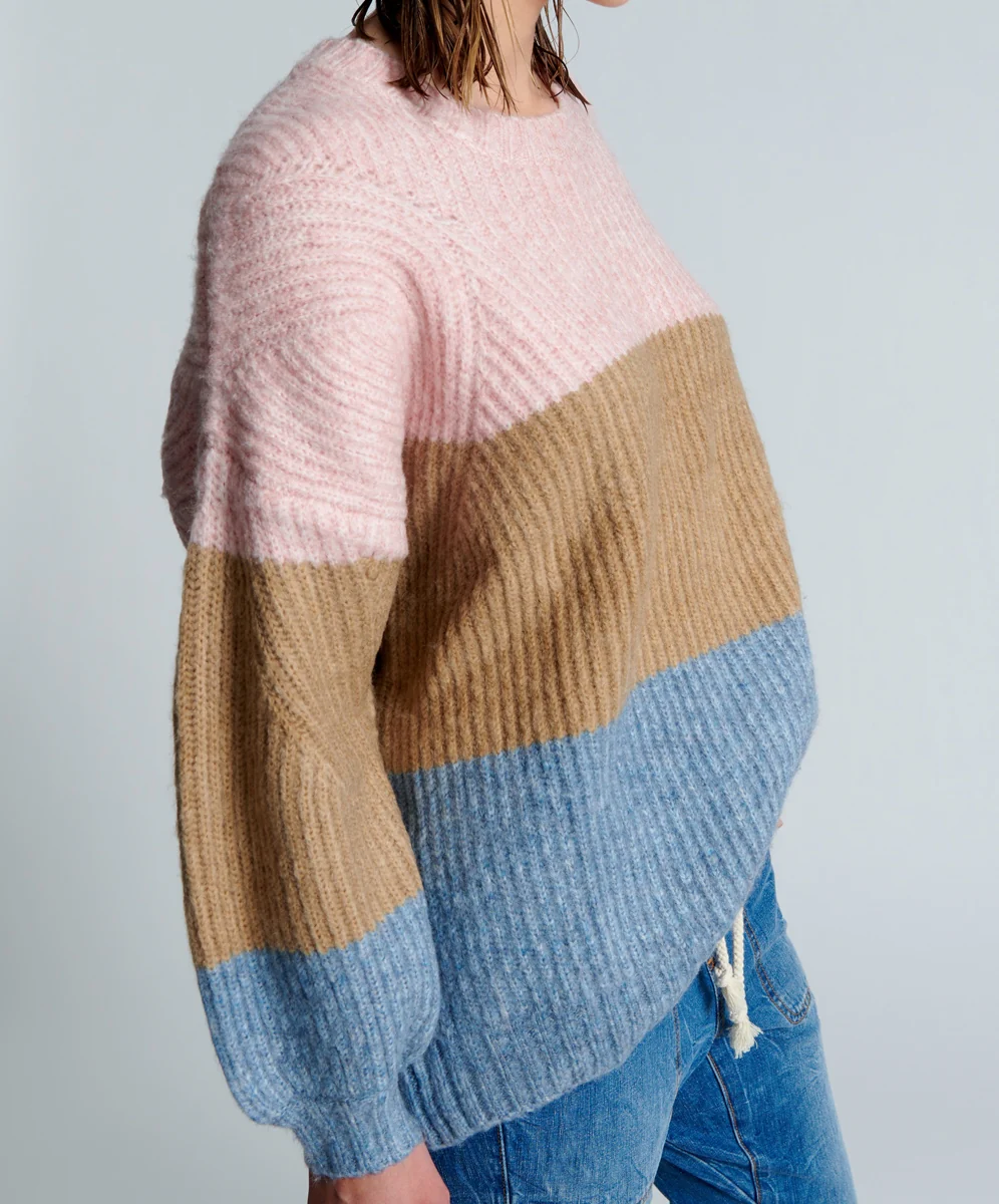 OneTeaspoon WOMENS GELATO STRIPE BUCKINGHAM SWEATER - GELATO STRIPE - Image 2