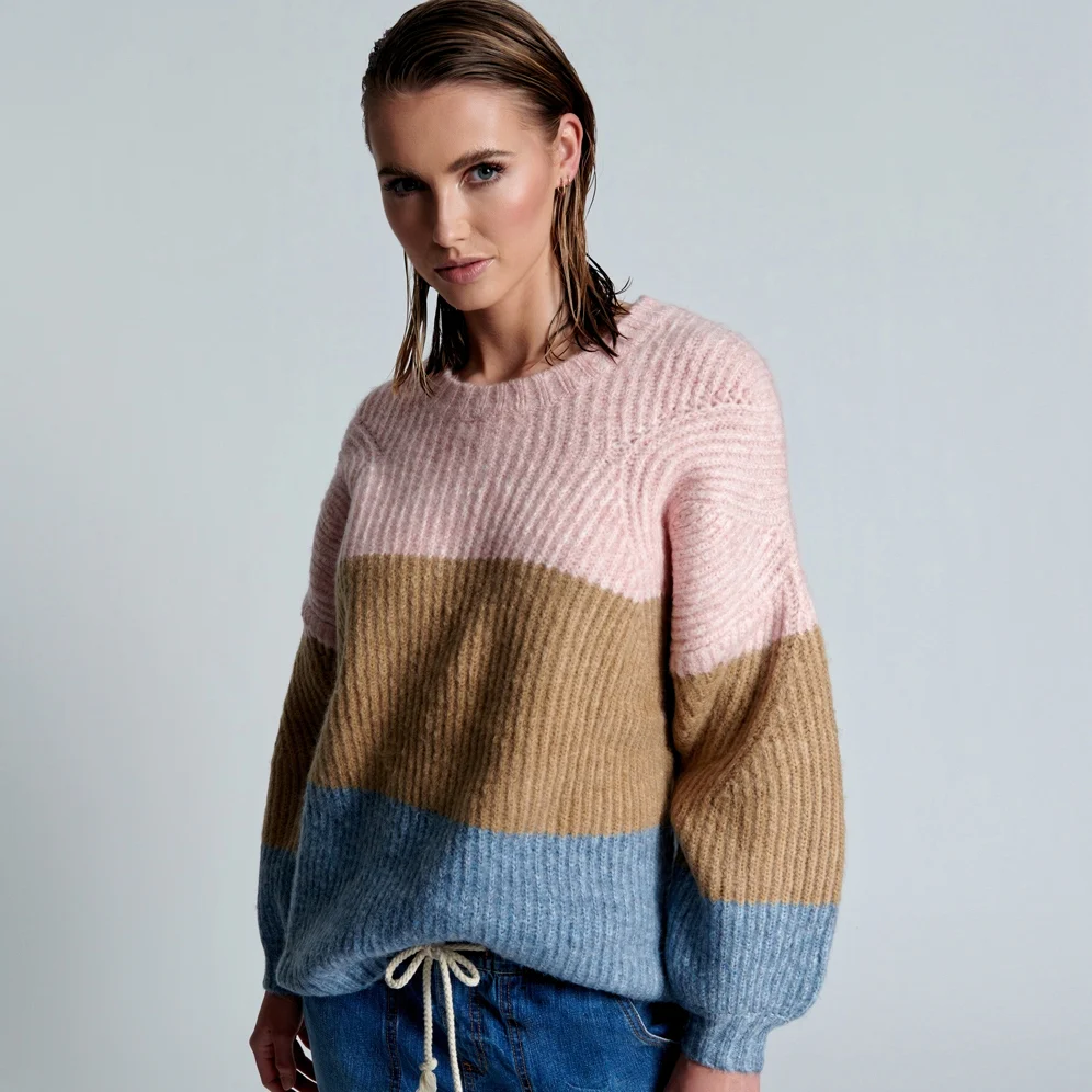 OneTeaspoon WOMENS GELATO STRIPE BUCKINGHAM SWEATER - GELATO STRIPE - Image 3