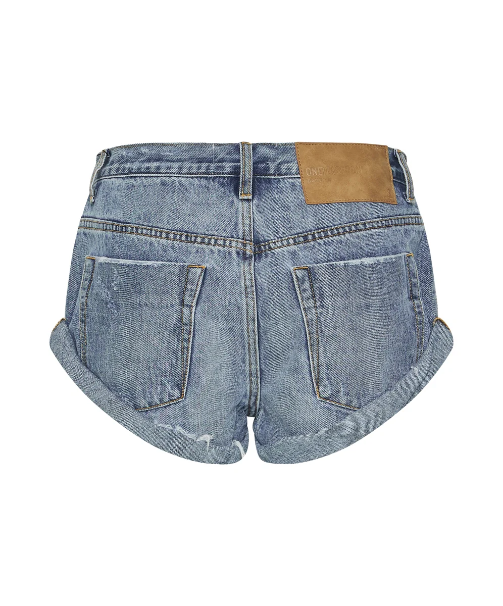 ONETEASPOON Womens Hollywood Low Waist Bandit Denim Short - Image 9