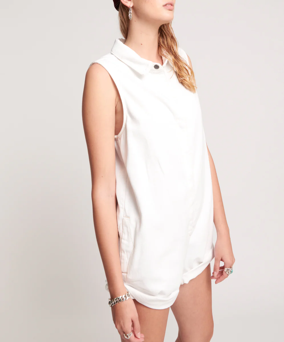 OneTeaspoon WOMENS MINI BRAXTON UTILITY PLAYSUIT  - WHITE - Image 8