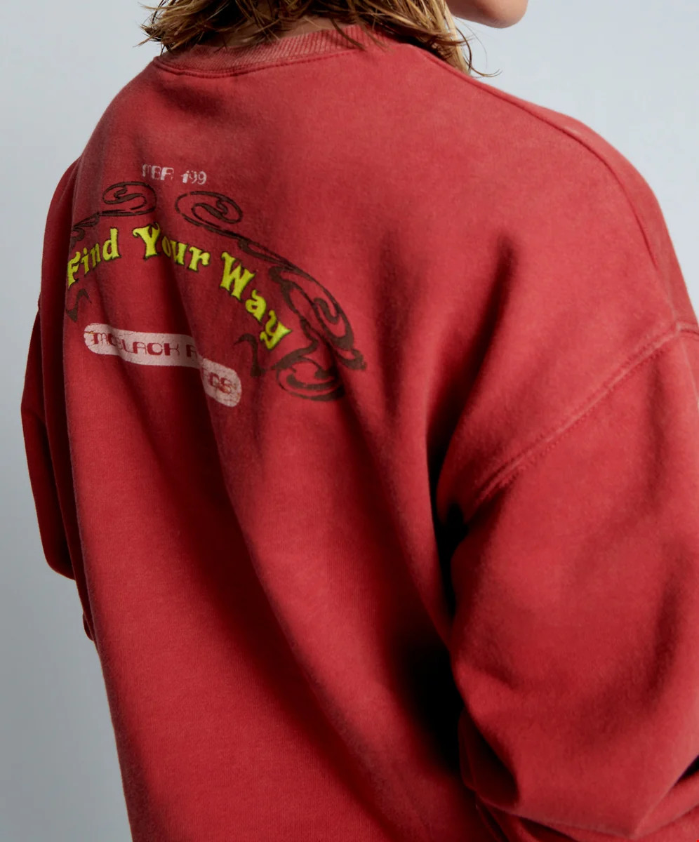 ONETEASPOON Womens Moblack Find Your Way Unisex Sweater - Red - Image 5