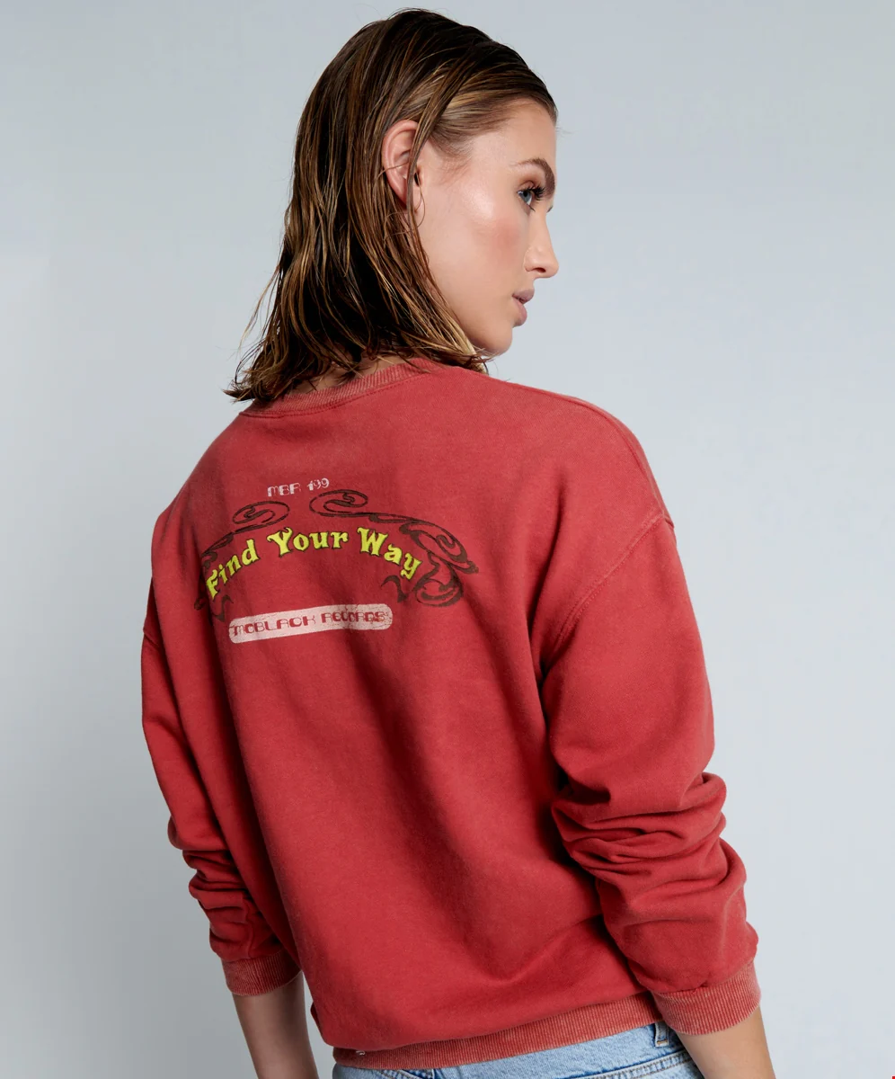 ONETEASPOON Womens Moblack Find Your Way Unisex Sweater - Red - Image 6