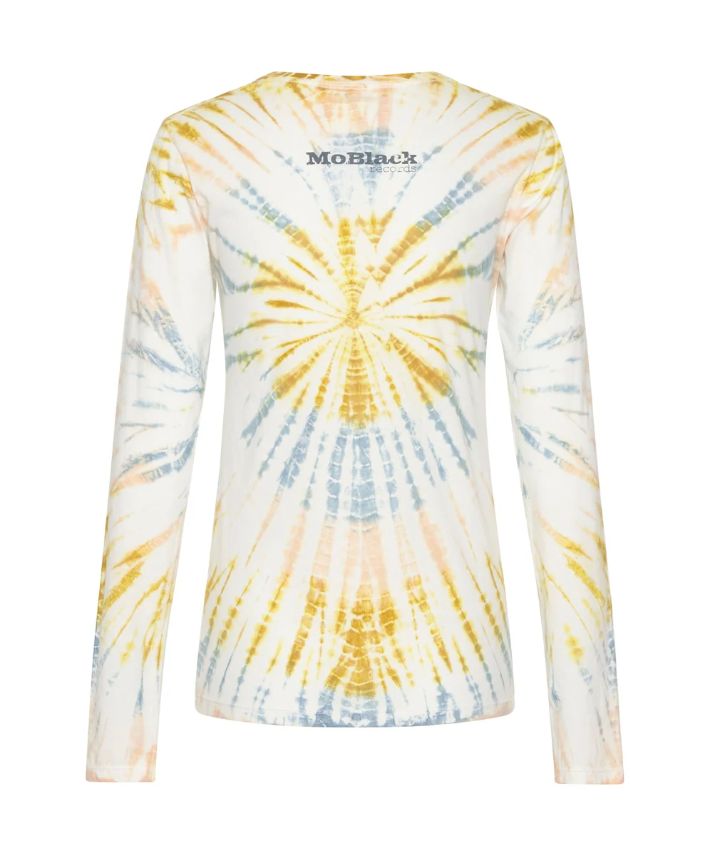 OneTeaspoon WOMENS MOBLACK MIND FREQUENCIES FITTED FERN LONG SLEEVE TEE - TIE DYE - Image 8