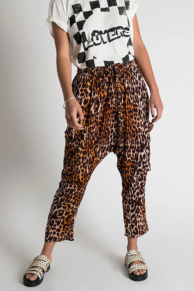 OneTeaspoon WOMENS POLYNESIAN ANIMAL HAREM PANT - ANIMAL PRINT - Image 2
