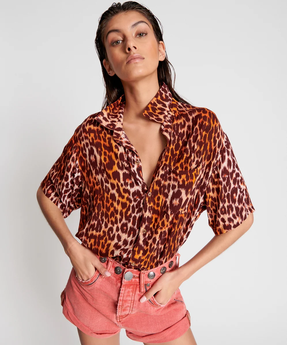 OneTeaspoon WOMENS POLYNESIAN ANIMAL SHIRT - ANIMAL - Image 3