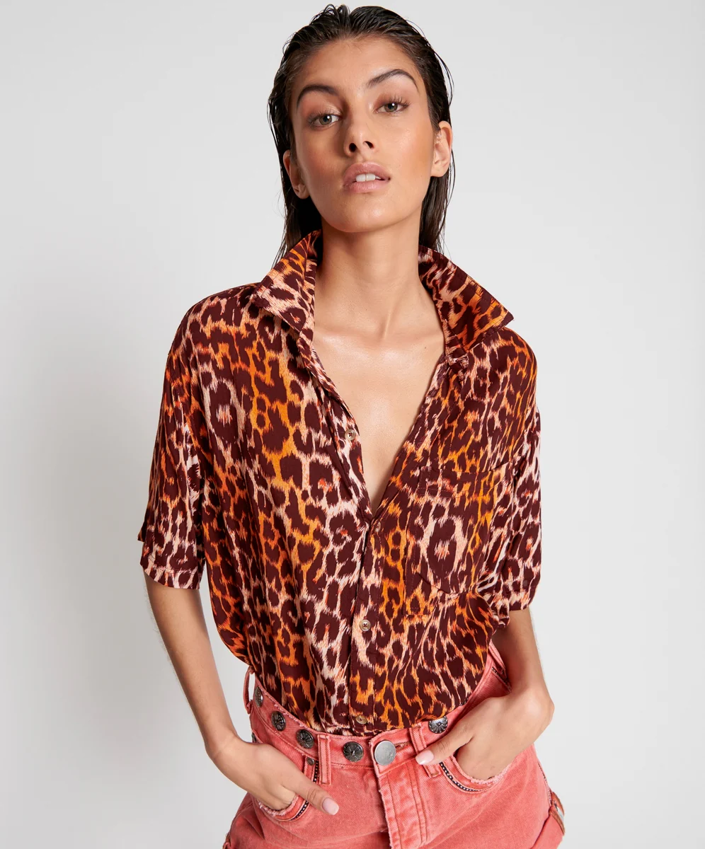 OneTeaspoon WOMENS POLYNESIAN ANIMAL SHIRT - ANIMAL - Image 4