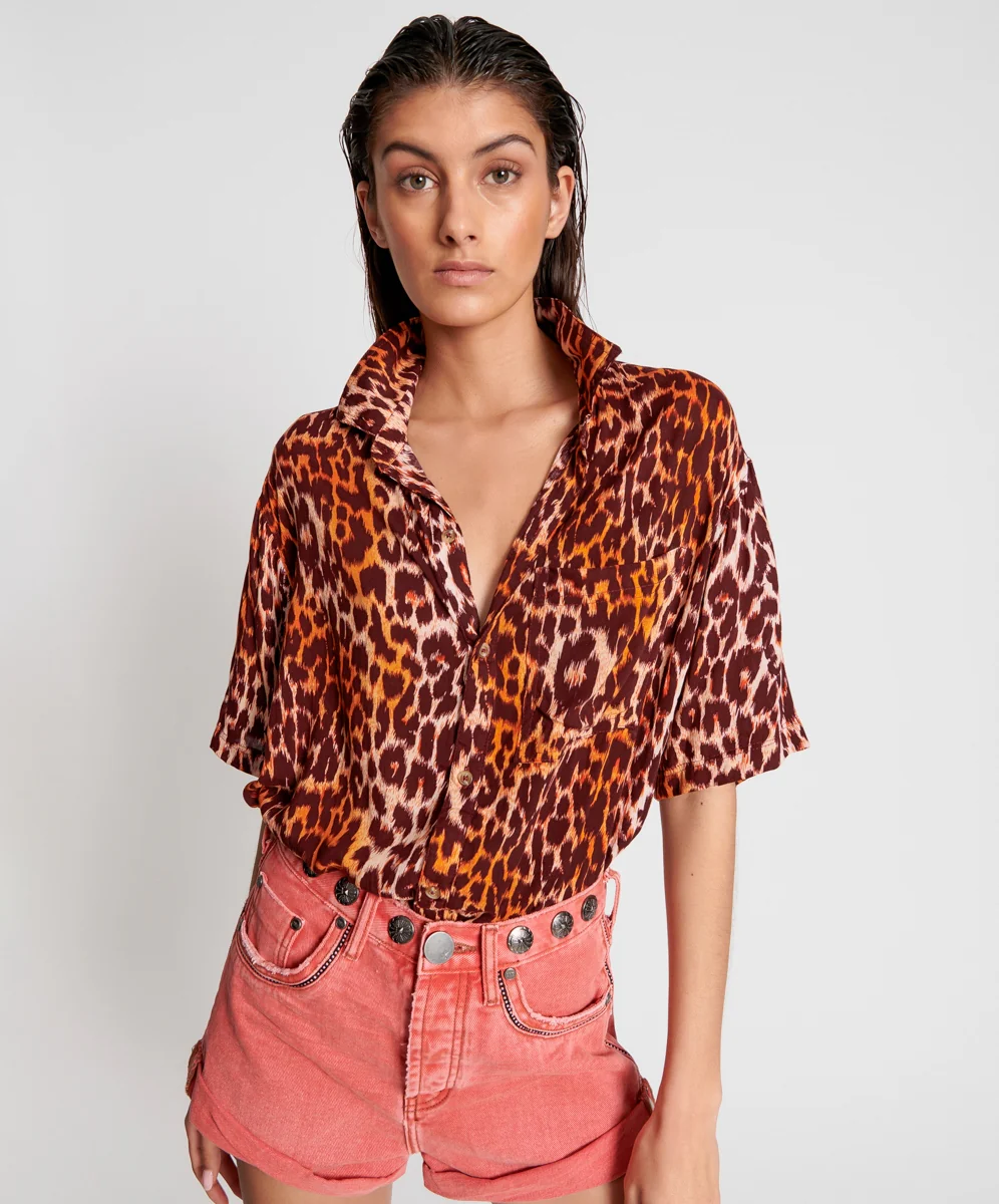 OneTeaspoon WOMENS POLYNESIAN ANIMAL SHIRT - ANIMAL - Image 5