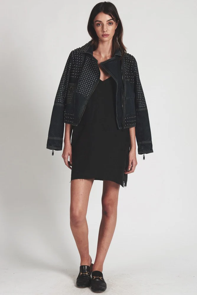 OneTeaspoon WOMENS RINGLEADER SLIP DRESS MATTE BLACK - Image 3