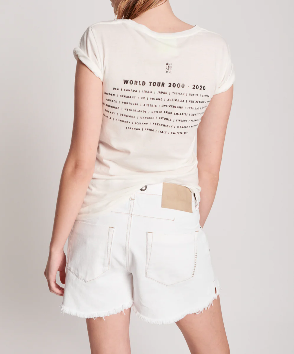 OneTeaspoon WOMENS SUGAR LIPS FITTED TEE - WHITE - Image 5
