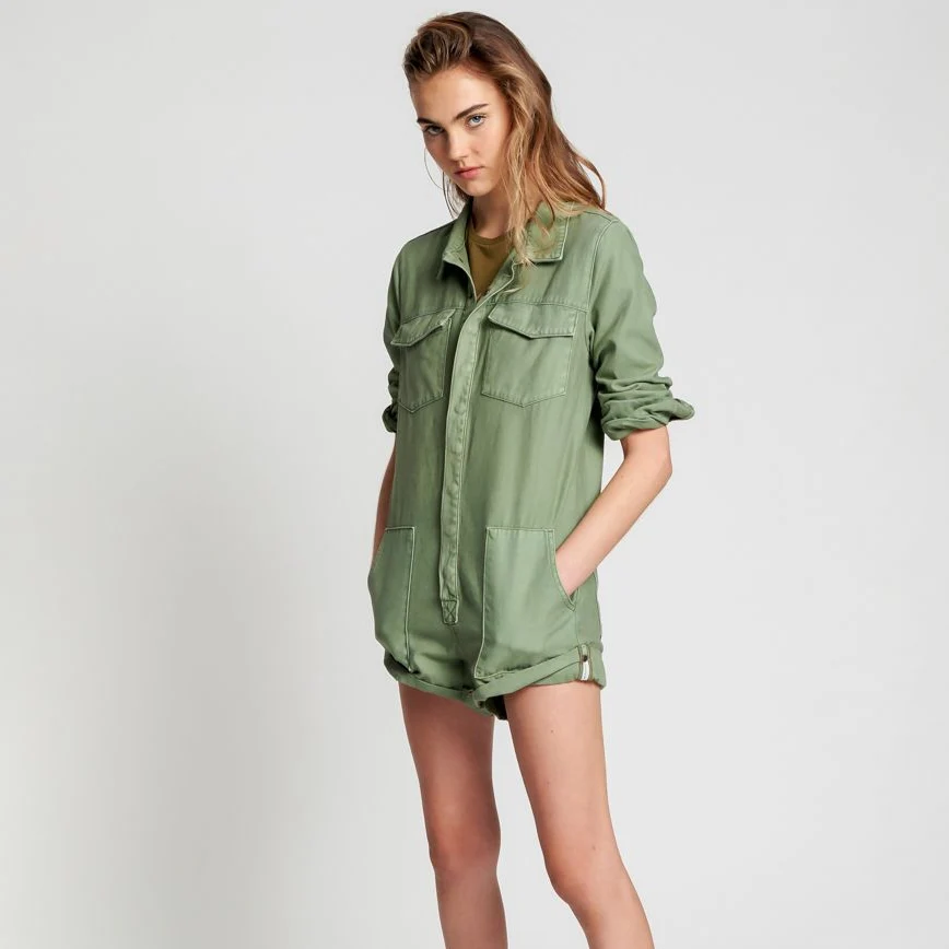 OneTeaspoon WOMENS SUPER KHAKI CARGO PROPHECY JUMPSUIT - SUPER KHAKI - Image 12