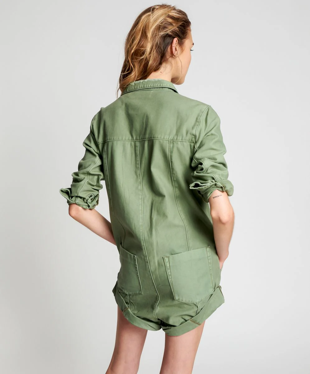 OneTeaspoon WOMENS SUPER KHAKI CARGO PROPHECY JUMPSUIT - SUPER KHAKI - Image 13