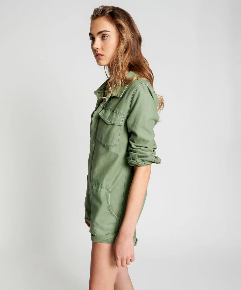 OneTeaspoon WOMENS SUPER KHAKI CARGO PROPHECY JUMPSUIT - SUPER KHAKI - Image 16