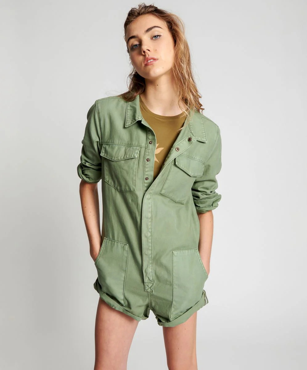 OneTeaspoon WOMENS SUPER KHAKI CARGO PROPHECY JUMPSUIT - SUPER KHAKI - Image 18