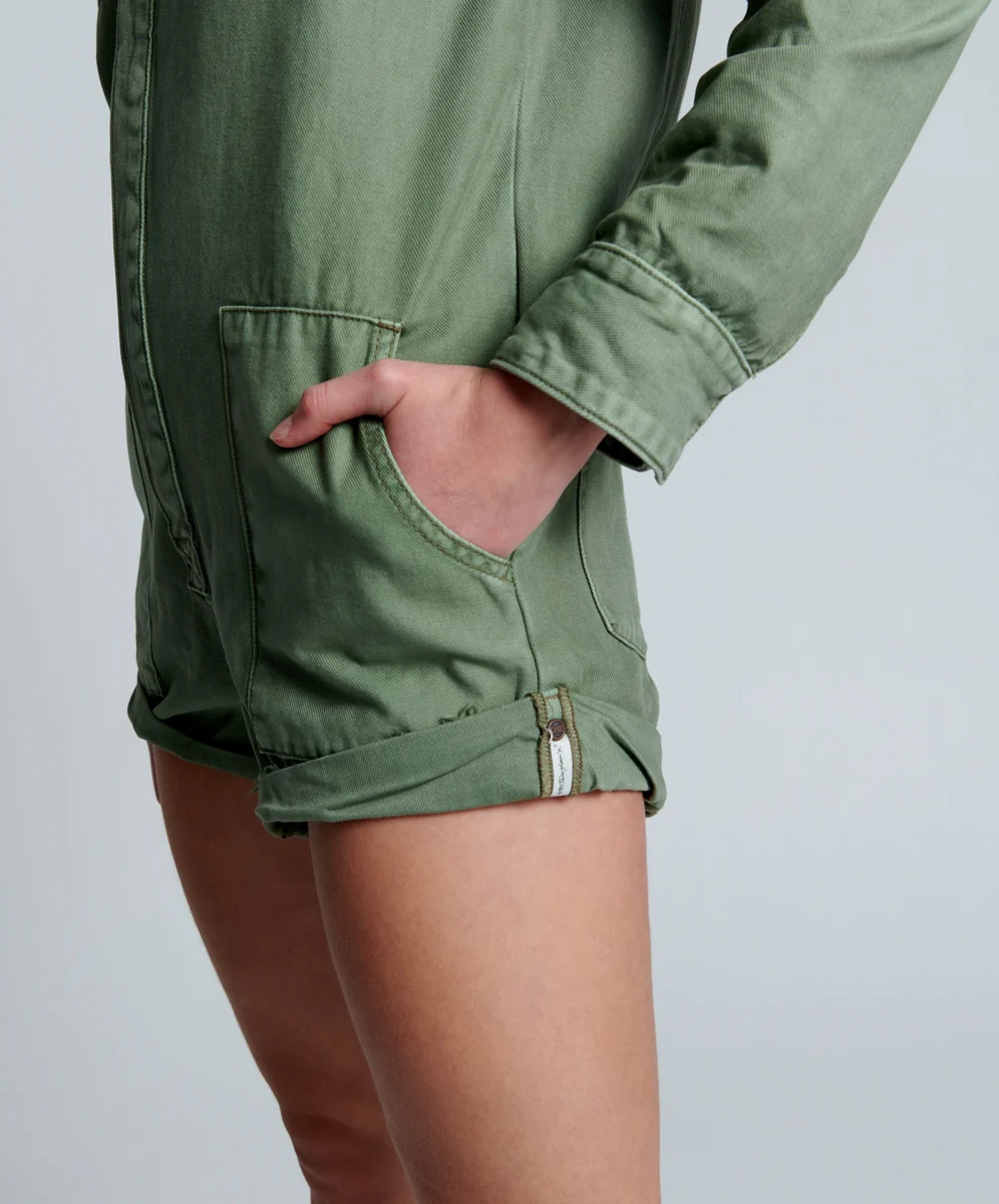 OneTeaspoon WOMENS SUPER KHAKI CARGO PROPHECY JUMPSUIT - SUPER KHAKI - Image 5