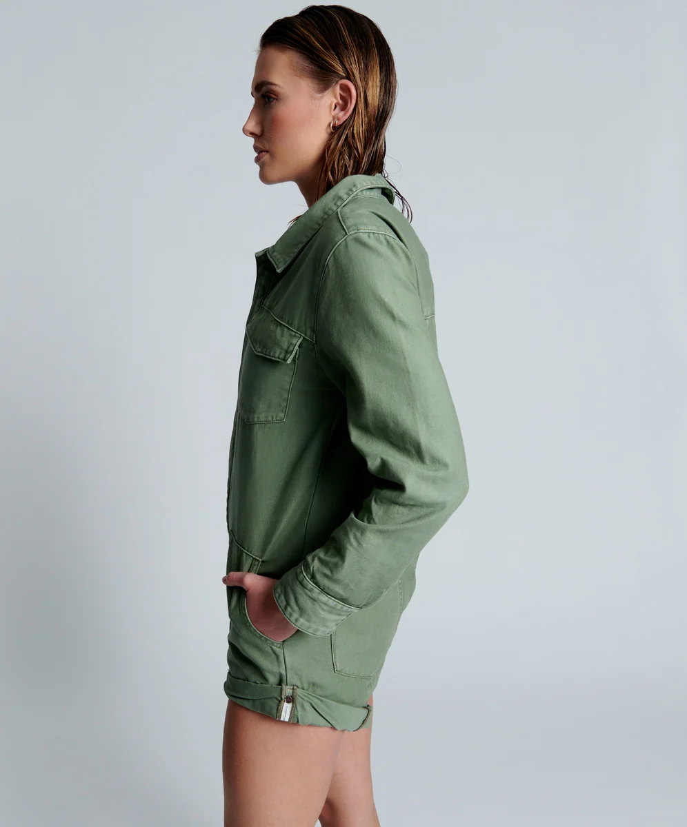 OneTeaspoon WOMENS SUPER KHAKI CARGO PROPHECY JUMPSUIT - SUPER KHAKI - Image 7