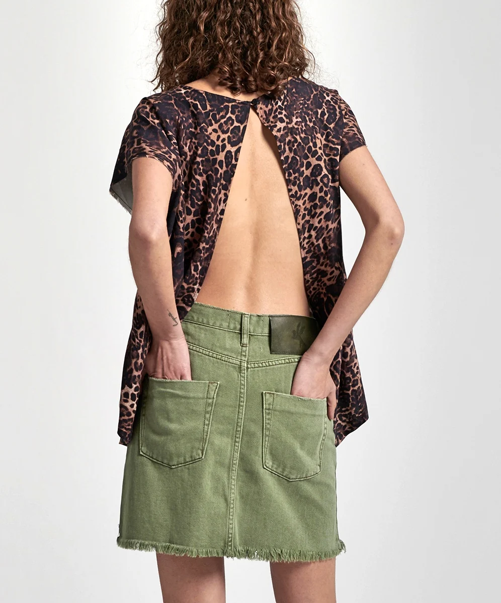 OneTeaspoon WOMENS SUPER KHAKI VIPER HIGH WAIST SKIRT - Image 4