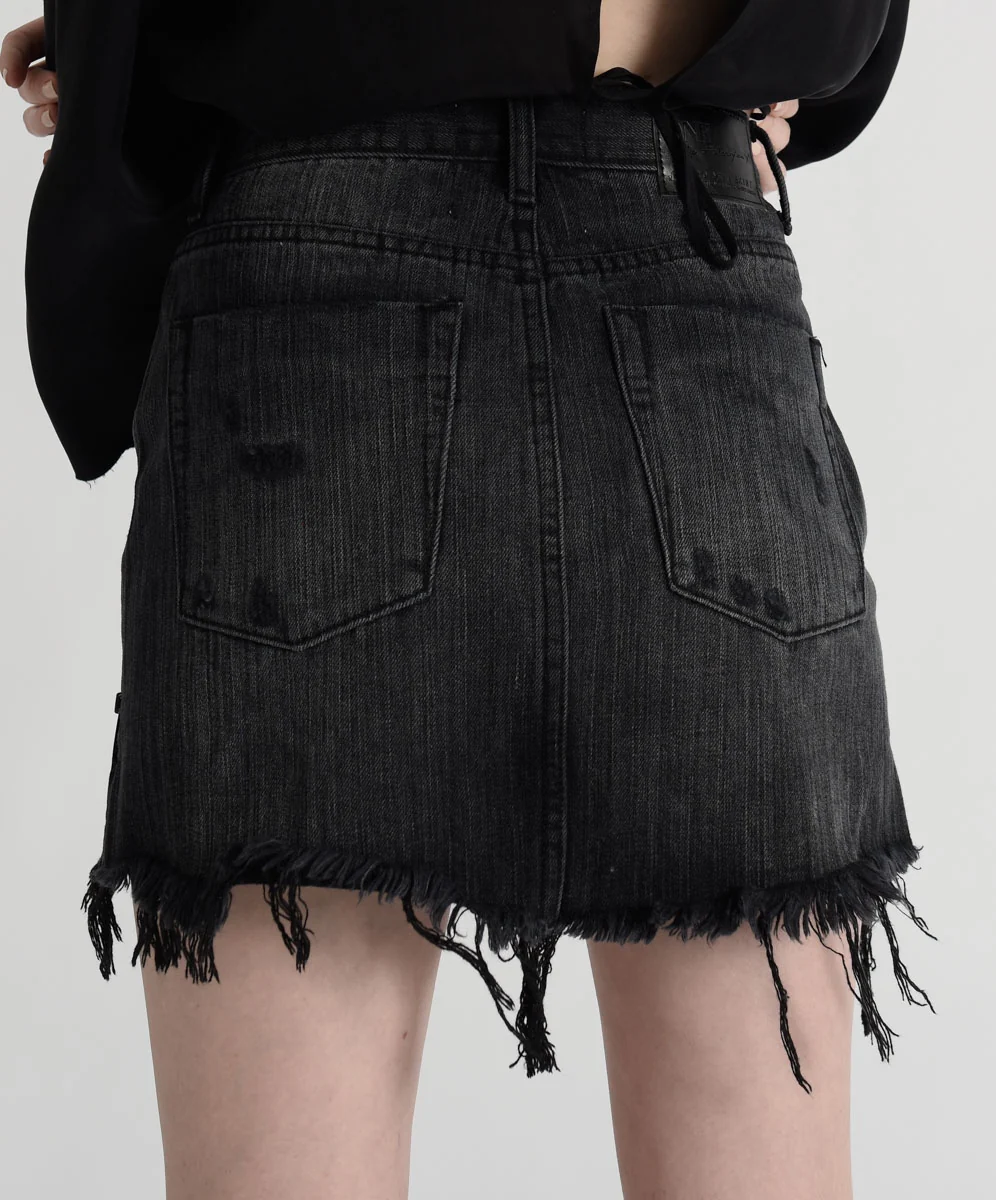 OneTeaspoon WOMENS VOLCANIC 2020 MINI HIGH WAIST DENIM SKIRT - Image 5