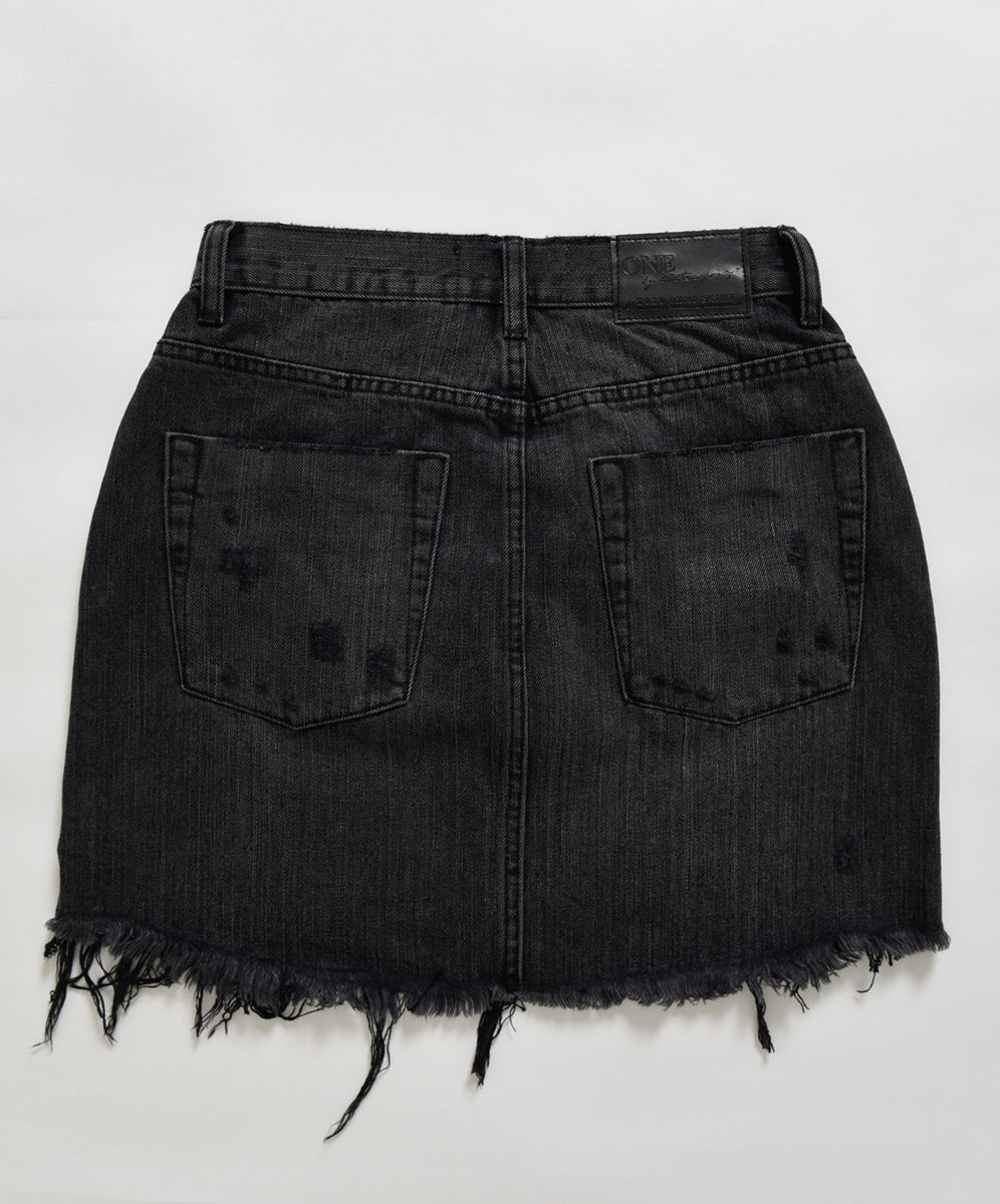 OneTeaspoon WOMENS VOLCANIC 2020 MINI HIGH WAIST DENIM SKIRT - Image 7