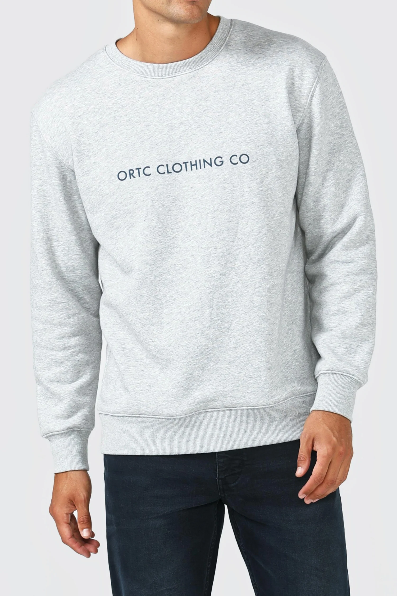 Ortc MENS FLEECE LOGO CREW - GREY MARLE - Image 3