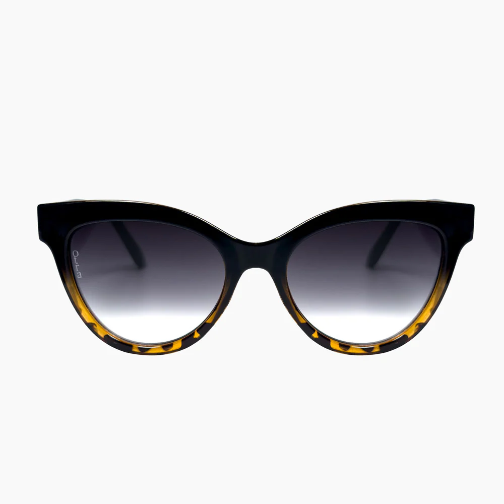 OTRA EYEWEAR Lola Sunglasses -Black to Tort/ Smoke Fade - Image 3